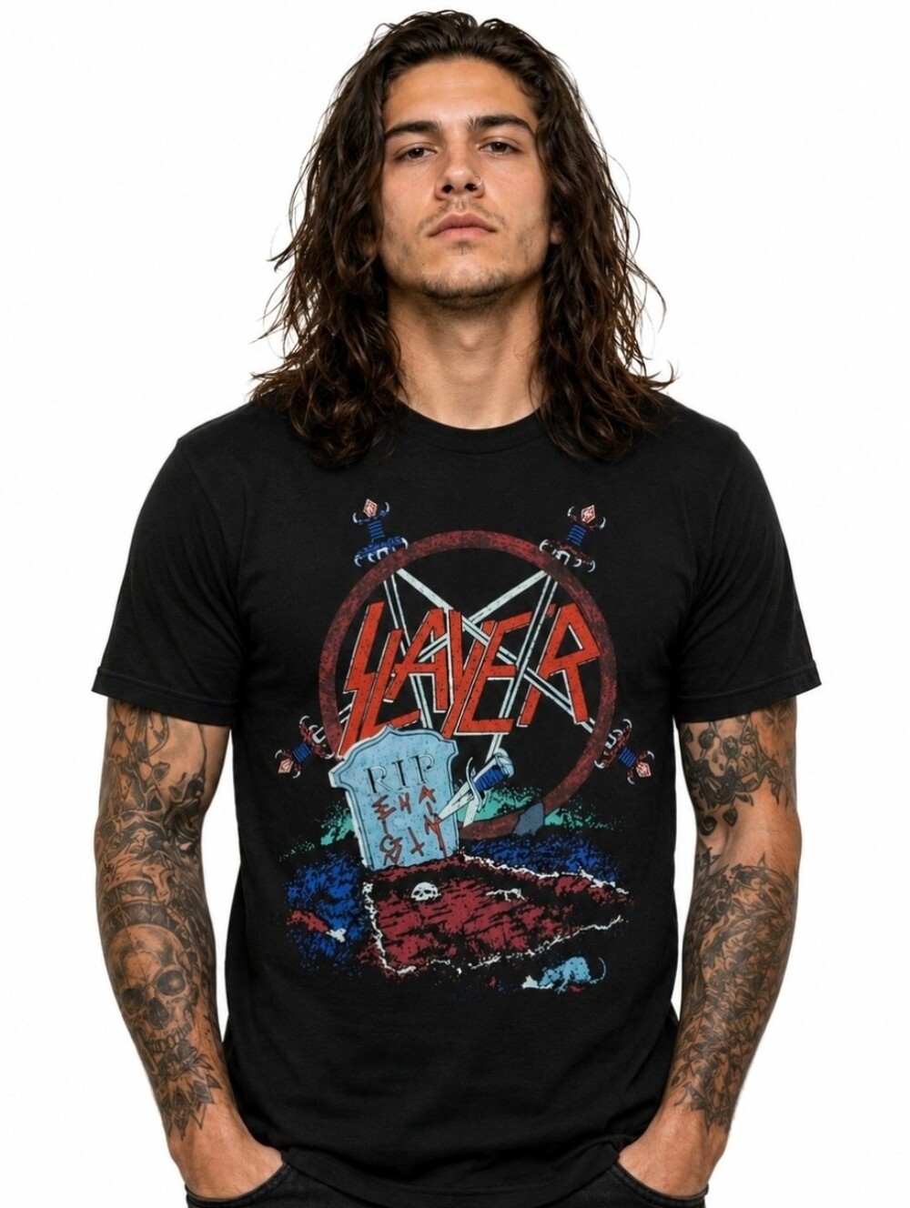 Slayer Open Grave Size Medium Black Shirt